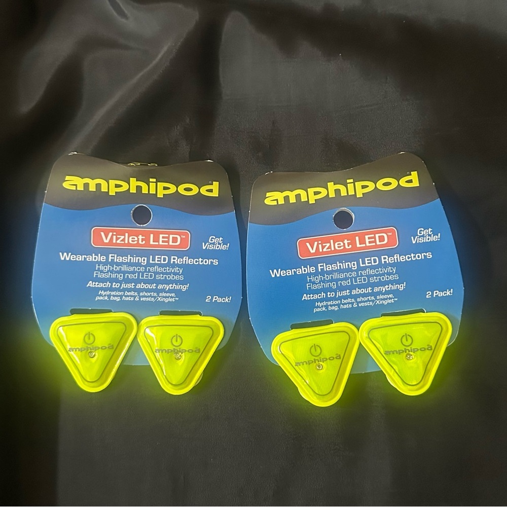 Amphipod Flashing LED Clip-on Magnetic Reflectors 2 Sets of 2 packs
